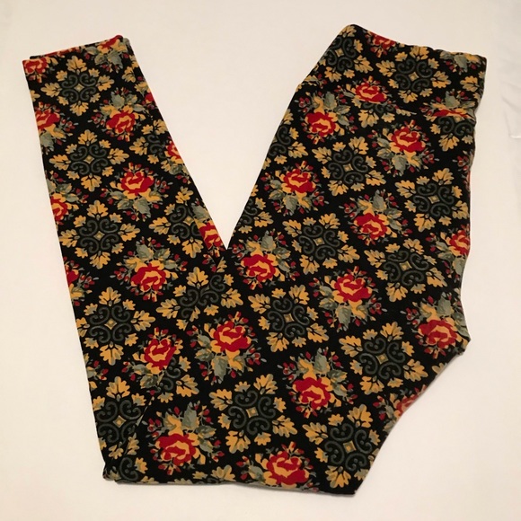 LuLaRoe Pants - 🥳 5/$15 Diagonal Floral OS LuLaRoe Leggings